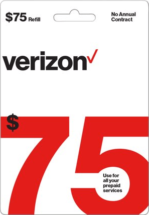 Free $75 Verizon Service Card Code