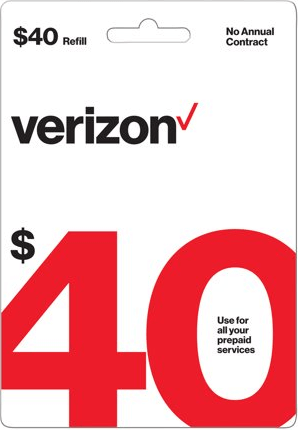 Free $40 Verizon Service Card Code